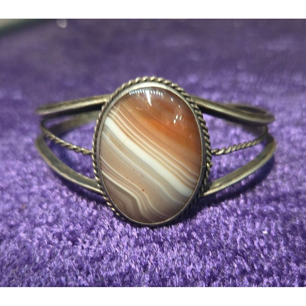7.5 inch southwestern cuff bracelet sterling silver